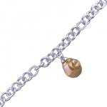 Браслет 18-23см (Майорка 14мм золотистая; покрытие родий)