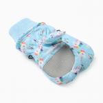 Варежки зимние детские MINAKU, голубые, 15 см