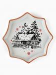 Блюдо новогоднее «Избушка», 21?21?3 см, ручная работа