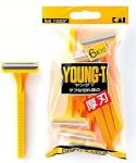 KAI Бритва одноразовая Razor Dispo Young компактная одно лезвие для чувствительной или молодой кожи, 6 шт. набор