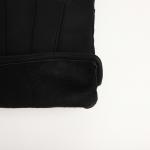 Перчатки женские из натуральной кожи, размер XL, с утеплителем, чёрные