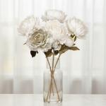 Букет Пионов 5шт FLOWERS GLAMOUR 60см белые
