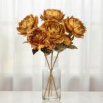 Букет Пионов 5шт FLOWERS GLAMOUR 60см золотые