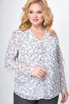 Блуза ANELLI 1088 белый с цветами