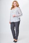 Блуза ANELLI 1088 белый с цветами