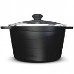 Кастрюля литой алюминий 3л «Neva Granite» со стекл. крышкой NG6630