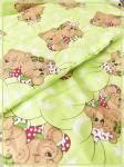 Детское постельное белье бязь Сладкие мишки 1286 вид 1 зеленый