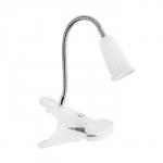 Патрон на гибкой ножке под лампу E27, 20 см, с выключателем, белый, 220 В
