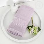Полотенце махровое "Ажур" (светло-лавандовый)