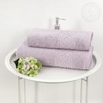 Полотенце махровое "Ажур" (светло-лавандовый)