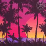 Вафельное полотенце Южная ночь