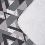 Плед флисовый "Клетка" серо-черный