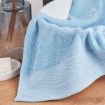 Полотенце махровое "Модерн" (голубой)