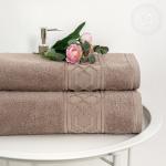 Полотенце махровое "Ажур" (бежевый)