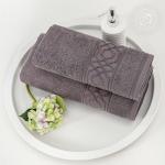 Полотенце махровое "Ажур" (темно-серый)