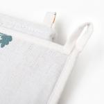 Кухонный набор Этель «Полевые цветочки»: варежка 20?27 см, прихватка 19?19 см, рогожка 176 г/м?, 100% хлопок