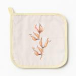 Кухонный набор Этель «Хлопок», варежка-прихватка 20?28 см, прихватка 19?19 см, 100% хлопок