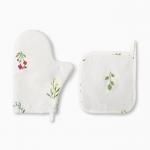 Кухонный набор Этель «Цветочек»: варежка 20?27 см, прихватка 19?19 см, саржа 190 г/м?, 100% хлопок