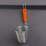 Корзинка для картошки фри Шафран, высота 31 см, деревянная ручка, металл