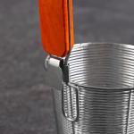 Корзинка для картошки фри Шафран, высота 31 см, деревянная ручка, металл