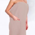 Килт для бани и сауны женский (бежевый)