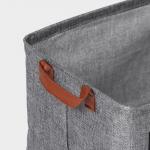 Корзина для хранения с ручками Доляна My Basket, 38?26?20 см, серая