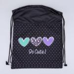 Мешок для обуви черный