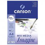 "Canson" Альбом для графики Imagine 200 г/м2 A4 21 х 29.7 см склейка с одной стороны 50 л.