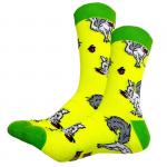 В мире животных | Носки Белка пришла, р-р 38-44 (желтый, салатовый)