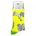 В мире животных | Носки Белка пришла, р-р 38-44 (желтый, салатовый)