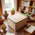 Мир Хаяо Миядзаки | Музыкальная шкатулка "Небесный замок Лапута. Главные герои"р-р 6,5х5,2 (крафтовая)