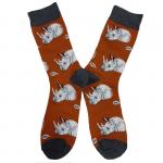 В мире животных | Носки NOсороги р-р 38-44 (красный, серый)