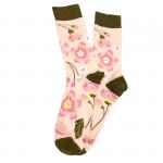 В гармонии с природой | Носки Розовые цветы, р-р 38-44 (персиковый, розовый, хаки)