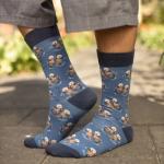 В мире животных | Носки Выдры держатся за лапки, р-р 38-44 (джинс, черный)