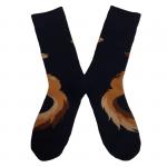 В мире животных | Носки "Лиса на охоте", р-р 36-39 (черный)