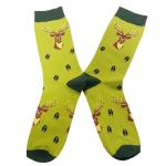 В мире живетных | Носки "Рога и копыта. Олень", р-р 38-44 (св.зеленый)