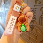 В мире животных | Объемный брелок Капибара черепашка, р-р 7,2см (в холщовом мешке)