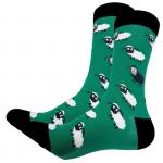 В мире животных | Носки "Барашки на пастбище", р-р 38-40 (зеленый/черный)