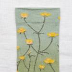 Биби Зогбе | Носки Вдохновение "Полевые цветы.1950г", р-р 36-38 (серо-зеленый)