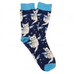 В мире животных | Носки "Котики ангелы", р-р 39-43 (синий/голубой)