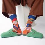 Аарон Джонсон | Носки "История польки. В потоке", р-р 36-38 (синий, коричневый)