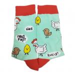 В мире животных | Носки Я был первый, р-р 38-44 (мятный, красный)