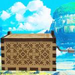 Мир Миядзаки | Музыкальная шкатулка "Небесный замок Лапута. Сита и голуби", 6,5х5,2см (крафтовый)