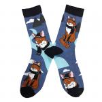 В мире животных | Носки Зимняя лиса, р-р 38-44 (джинс, черный)