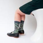 Вдохновение | Носки  Гобелены из кедра. Музей RockoxHuis в Антверпене.Стальная птица, р-р 36-40 (зеленый)