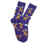 В мире животных | Носки Праздничные жирафы, р-р 38-44 (лавандовый)