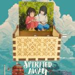 Мир Хаяо Миядзаки | Музыкальная шкатулка Унесенные призраками. Тахиро и Хаку", 6,5х5,2см (крафтовая)