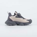 .беж-сер полуботинки малодетская, дошкольная Комбинирован.