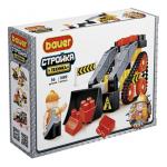 1089 Детская развивающая игрушка-конструктор Бауер "Стройка-техника".Набор с фронтальным погрузчиком