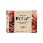 LN Мыло туалетное твердое с маслом рисовых отрубей и гранатом RiceDay(YU)90g